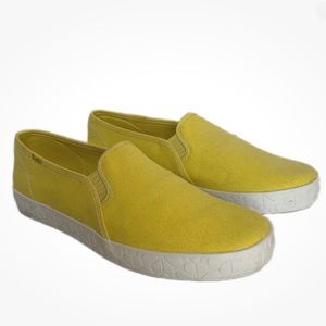 Yellow Slip-On Canvas Shoes